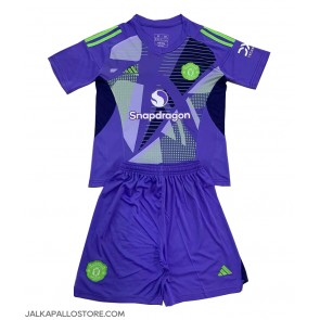 Manchester United Maalivahti Kotipaita Lapsille 2024-25 Lyhythihainen (+ shortsit)